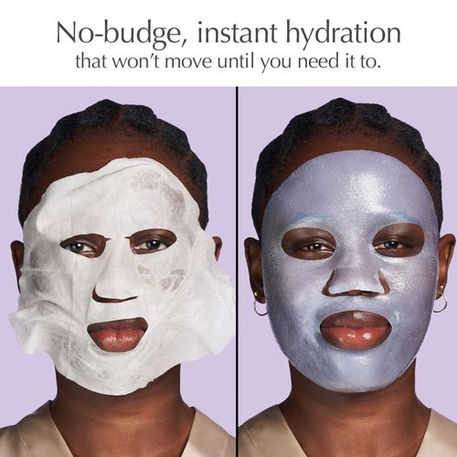 EXUVIANCE Pick-Me-Up Plumping Mask with Pure Hyaluronic Acid and Caffeine for Instant Plumping Hydration - Reveal Smooth, Supple and Luminous Skin, For All Skin Types - Single Use Sheet Mask, 0.7 oz