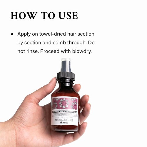 Davines Naturaltech Replumping Hair Filler - Moisturizing Formula for Fine Hair | Thickens & Plumps, 3.38 Fl Oz