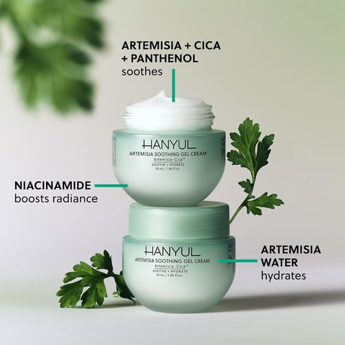 HANYUL Artemisia Soothing Gel Cream - Hydrating Moisturizer with Centella Asiatica & Niacinamide | 1.86 fl. oz.