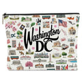 NBIAN Washington DC Themed Makeup Bag washington dc Souvenirs Gift for Women, Best Friend, Sister - Travel Friendly Cosmetic Bag, Birthday Christmas Present