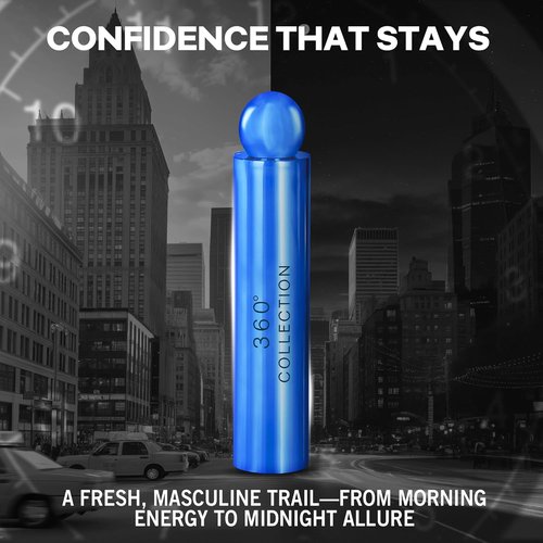 Perry Ellis 360° Collection Magnetic Blue Eau De Toilette Spray for Men - Long Lasting Fragrance with Juniper, Musk & Oak Wood - 1.7 fl oz (50 mL)