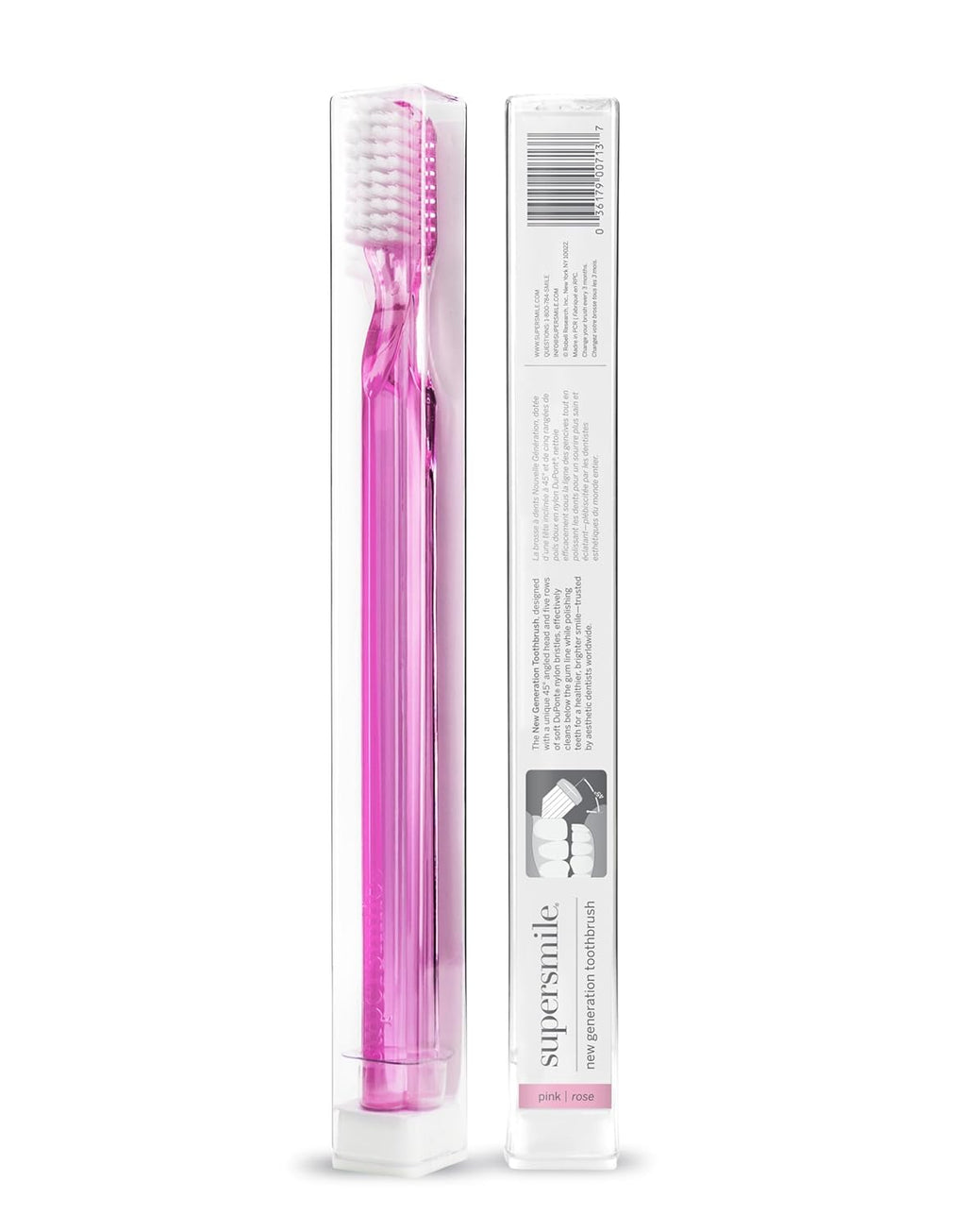 Supersmile New Generation Toothbrush - Patented 45° Soft Nylon Bristles for Effective Whitening | Ergonomic Handle for Adults & Children