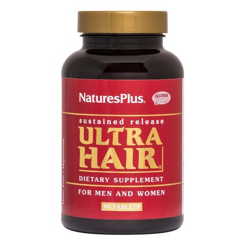 NaturesPlus Ultra Hair Tablets - Supports Healthy Hair Growth for Men & Women | 90 Sustained Release Tablets (Pack of 2)