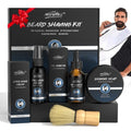 5Pcs Shaving Kit for Men Gift Set Includes Shaving Soap Butter Beard Bib Apron Pre Shave Oil After Shave Lotion Cream Shaving Brushes Mens Shave Christmas Birthday Day Fathers Day Stocking Stuffers