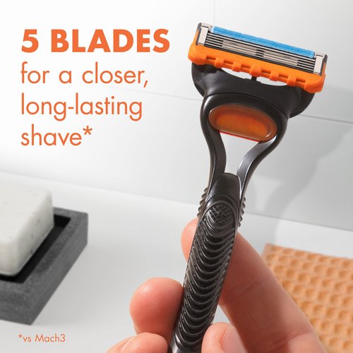 Gillette Fusion5 Razor Refills for Men, 4 Razor Blade Refills