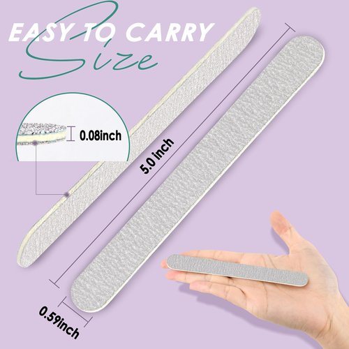 Professional Disposable Zebra Nail Files 100/180 Grit 5" Double Sided Emery Board Manicure Pedicure Tools 100Pcs