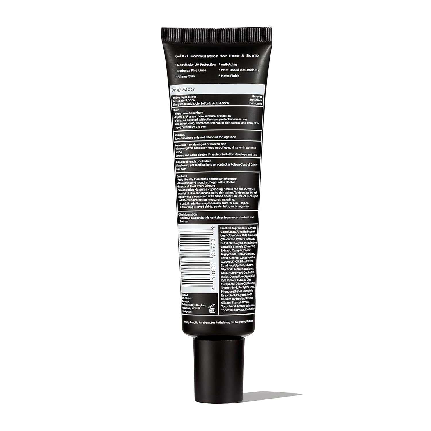 Stryx Men's Face Moisturizer - SPF 30 Unscented Ultra Sheer Sunscreen | Hydrating Anti-Aging Cream