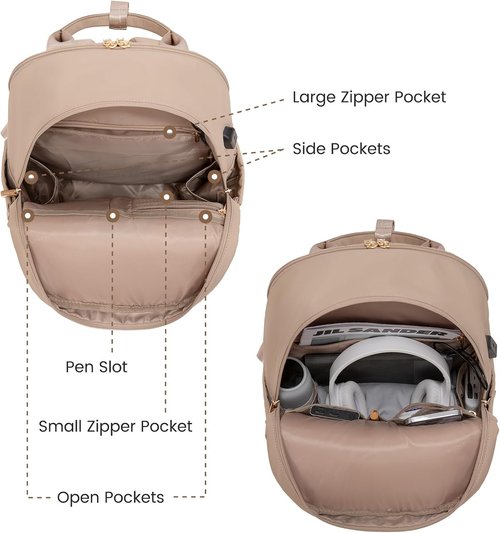 LOVEVOOK Laptop Backpack - Stylish 15.6 Inch Waterproof Bag with USB Port for Women | Ideal for Travel & Work