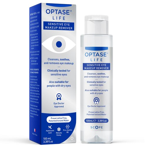 Optase Life Sensitive Eye Makeup Remover - Gentle & Effective Formula for All Skin Types - 100ml