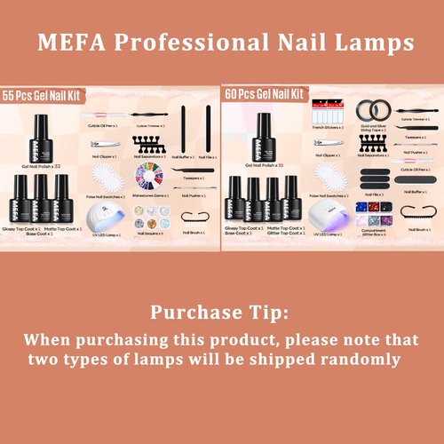 MEFA 56 Pcs Gel Nail Polish Kit with U V Light 48W Nail Dryer, 32 Colors Nude Pink Gel Nail Polish Set with Base and Matte/Glossy Top Coat Nail Art Decorations Manicure Tools DIY Salon Gifts