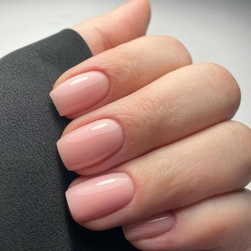 Modelones Press On Nails - Reusable Pink Short Square Fake Nails Kit | 32 Pcs, 16 Sizes, Includes Glue & File