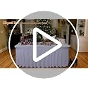 Hunter Green Spandex Table Skirt for 4FT Rectangle Tables - One-Piece