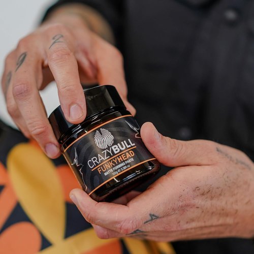 Crazy Bull Hair Matte Forming Paste - Water-Based Volumizing Styling Cream - Vegan & Cruelty-Free - 3.38 oz