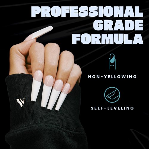 V Beauty Pure Monomer Acrylic Nail Liquid - Long-Lasting Nail Monomer Liquid for Smooth & Glossy Finish - Acrylic Nail Supplies for Nail Technicians, Salon & Manicures & Pedicures - 8 Oz