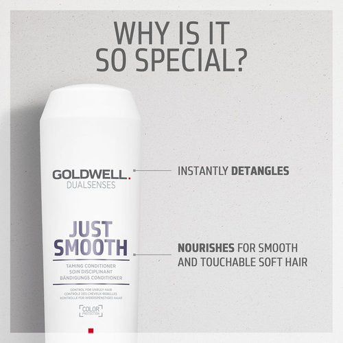 Goldwell Dualsenses Just Smooth Conditioner - Anti-Frizz & Humidity Control for Silky Hair