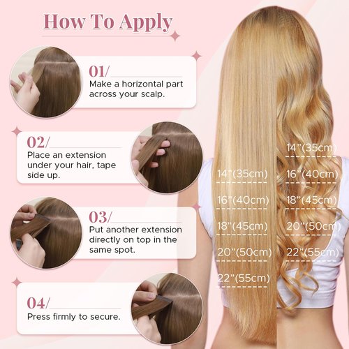 SEGOHAIR Wavy Tape In Hair Extensions Real Human Hair with Double-Sided Adhesive Professional Hair Extensions for Women 20pcs Body Wave 14 Inches Grey