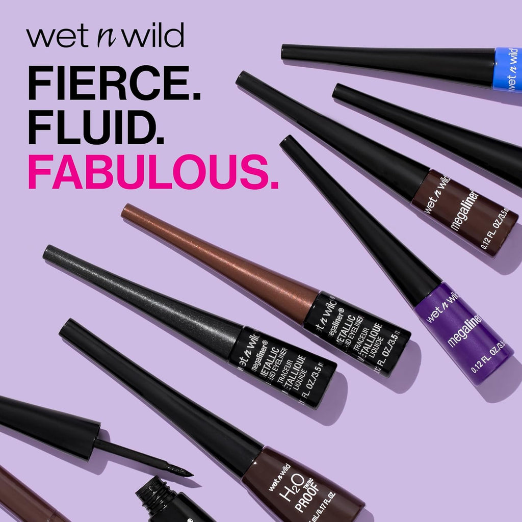 Wet n Wild MegaLiner Liquid Eyeliner - Intense Black Color for Bold Eye Looks