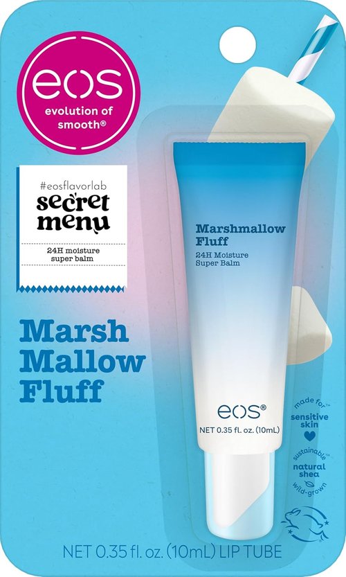 EOS 24H Moisture Super Balm - Marshmallow Fluff Lip Mask | Hydrating Lip Treatment, 0.35 fl oz