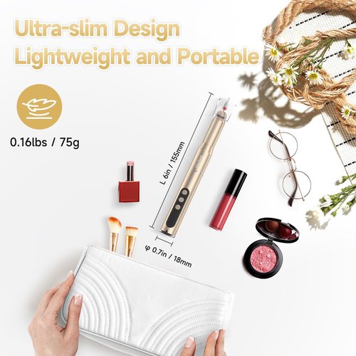SnnyNyx Cordless Electric Nail Drill 35000 RPM, Professional Nail File Kit with LCD Display, 12 Bits & 36 Sanding Bands, for Acrylic Gel Nails, Pet Claws, Salon & Home Use (Sand Dune)