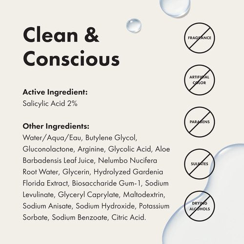 Hero Cosmetics Pore Release Blackhead Clearing Solution - Exfoliating 2% Salicylic Acid Toner, 100 ml