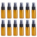 Sanyangboli 12PCS 15ML/0.5OZ Amber Glass Spray Bottle Perfume Bottles Sold Empty Fine Mist Spray Perfume Facial Water Container Cosmetic Jars for Cosmetic Packing
