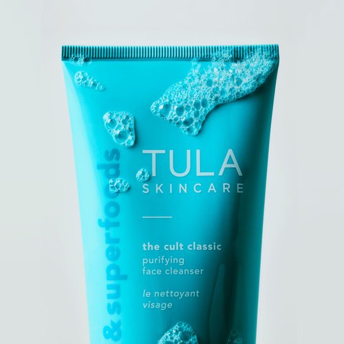 TULA Skin Care Best Sellers Mini Kit - Cult Classic Cleanser 1.7 oz, Brightening Treatment Drops 1 fl oz, 24-7 Day & Night Cream 0.5 oz, Hyaluronic Acid Serum, 4-Piece Kit