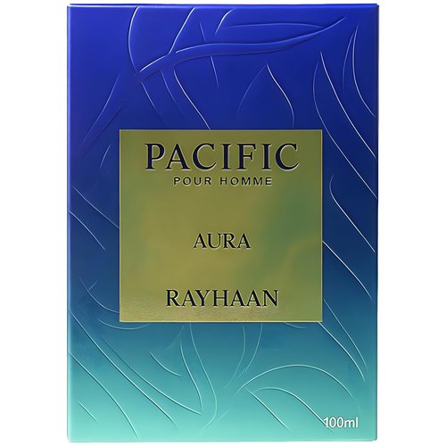 Rayhaan Pacific Aura Eau de Parfum Spray for Men - Citrus, Mint & Amber Scent | 3.4 Ounce (100 ml)