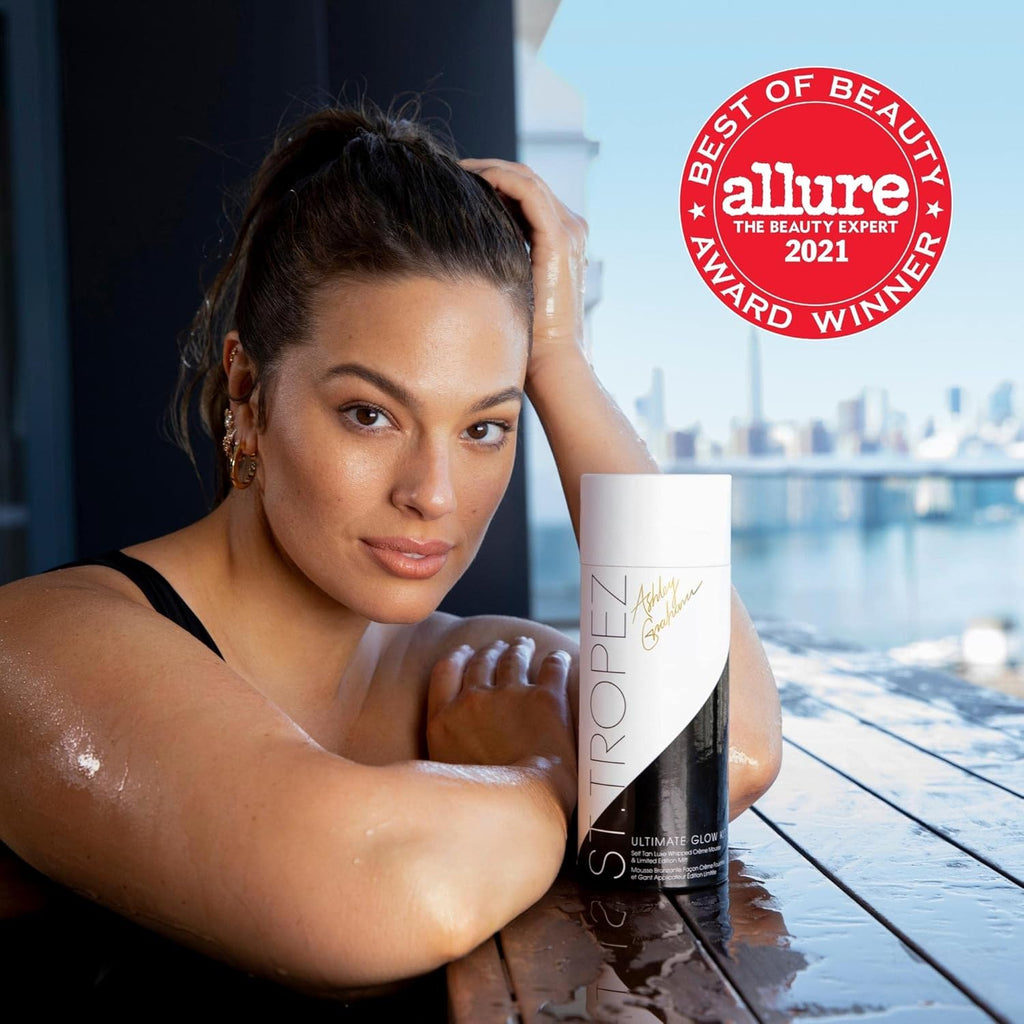 St. Tropez Ultimate Glow Kit - Limited Edition Self Tan Luxe Whipped Crème Mousse & Mitt | 6.7 Fl Oz, Vegan Formula with Hyaluronic Acid