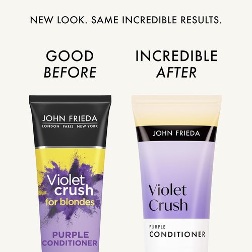 John Frieda Violet Crush Purple Conditioner - Neutralizes Brassy Tones for Cooler Blonde - 8.3 Oz