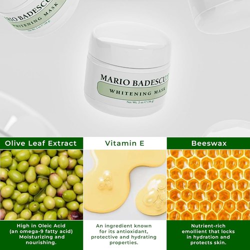 Mario Badescu Kojic Acid Whitening Mask - Brightening Face Mask with Grapeseed Oil & Vitamin E - 2 Oz