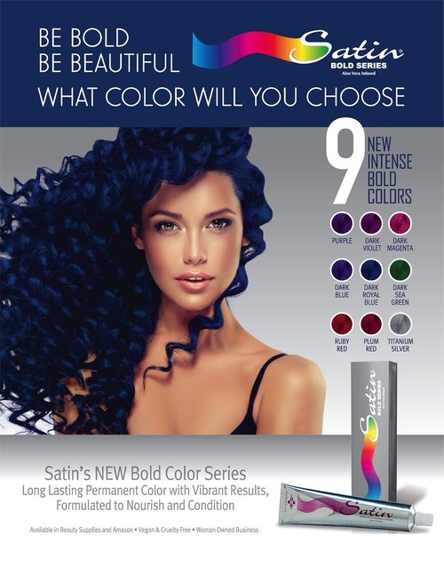 Bold Dark Magenta Hair Dye by Satin - Long-Lasting Permanent & Semi-Permanent Formula | Vegan & Cruelty-Free