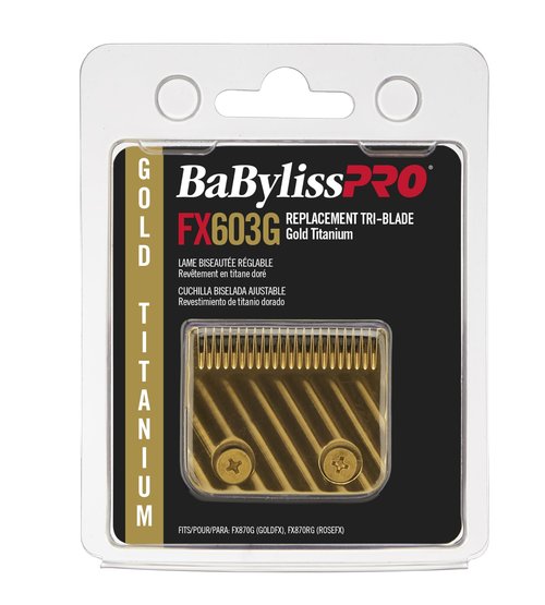BaBylissPRO Barberology Gold Tri Replacement Blade for Hair Clippers (FX603G)