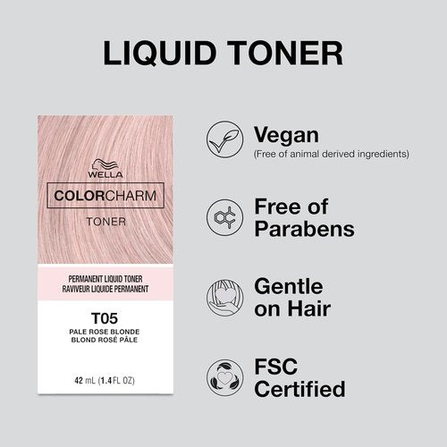 COLORCHARM Permanent Liquid Toners - Neutralize Brass with Vegan Formula | T27 Medium Beige Blonde | 1.4 Fl Oz