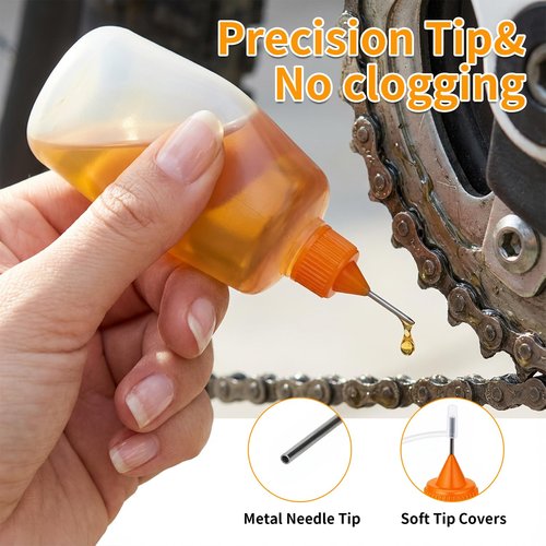 Goodma 48 Pcs Precision Tip Applicator Bottles with Multicoloured Tips, Comes with 5 Pcs Mini Funnel for DIY Quilling Craft, Acrylic Painting, Small Gluing Projects, Oiler Bottle (1 oz)