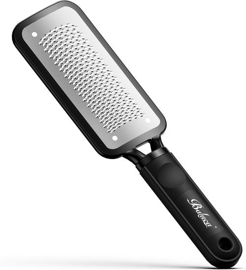 BALUCA Professional Foot File & Callus Remover - Stainless Steel Pedicure Tool for Soft Feet | Black