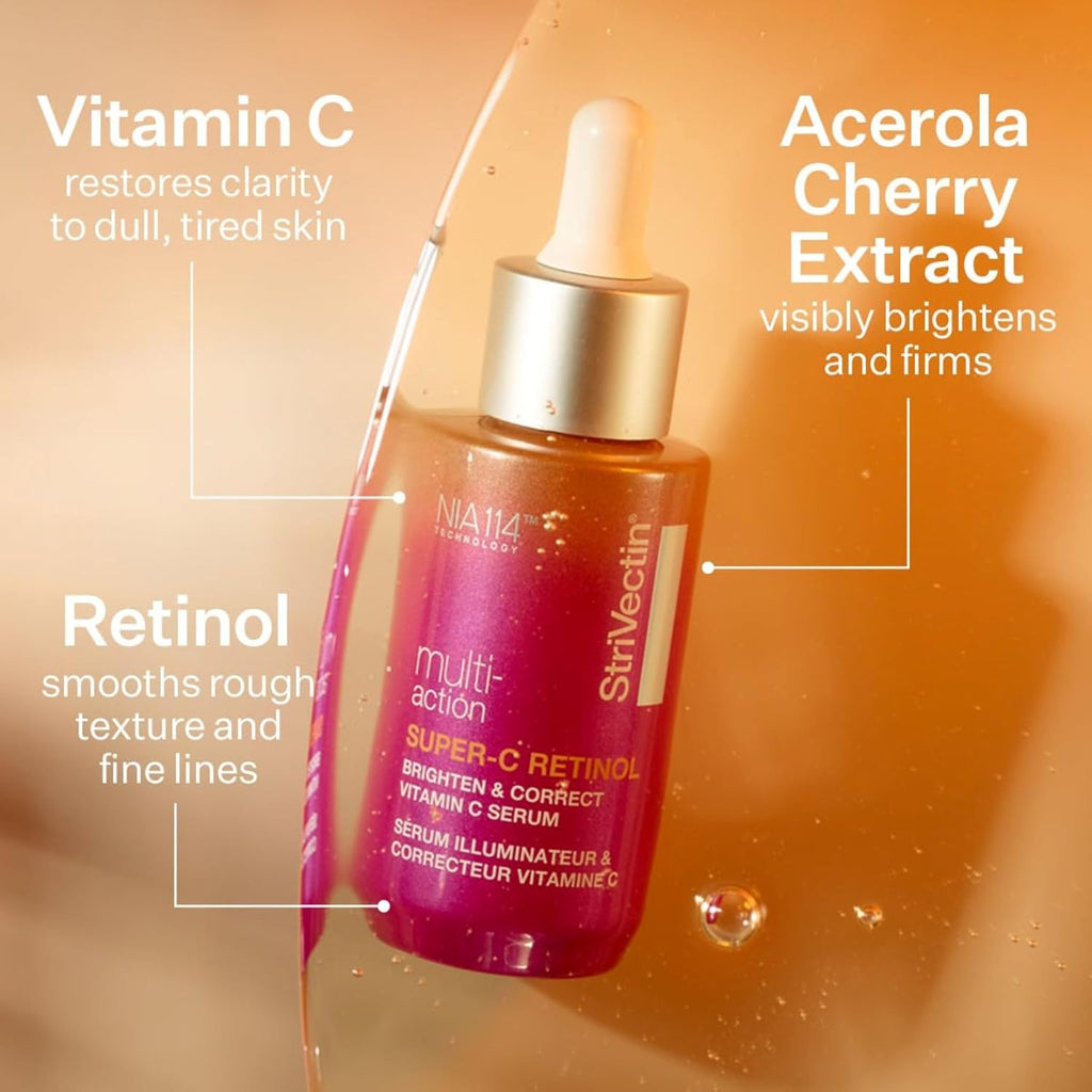 StriVectin Super-C Bundle | Multi-Action Eye Cream, Retinol & Moisturizer with Daily Sunscreen