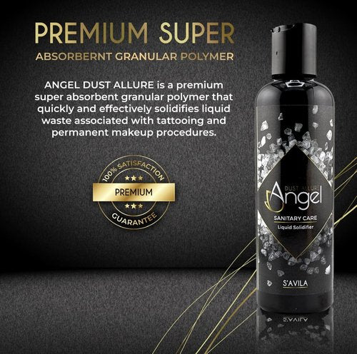 Angel Dust Allure - Tattoo Liquid and Residue Solidifier | Absorbent Gel for Ink and Fluids | Safe Disposal & Fast Cleanup | Ideal for Tattoo Studios & Professionals | 170g.