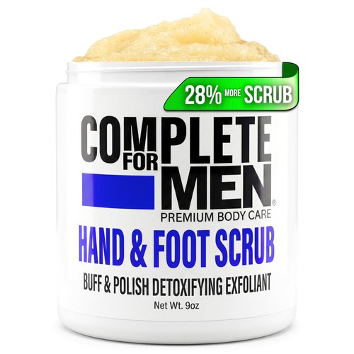 COMPLETE FOR MEN - Hand and Foot Scrub: Exfoliating Feet, Hand Exfoliant, Sugar Scrub for Dry Skin, Moisturizing Rough Skin Remover, Ideal for Hands and Feet Care, Scrub for Men