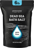 Aromasong Dead Sea Salt Bath Soak - 100% Natural 6 Lbs Bulk Pack for Relaxation & Skin Detoxification