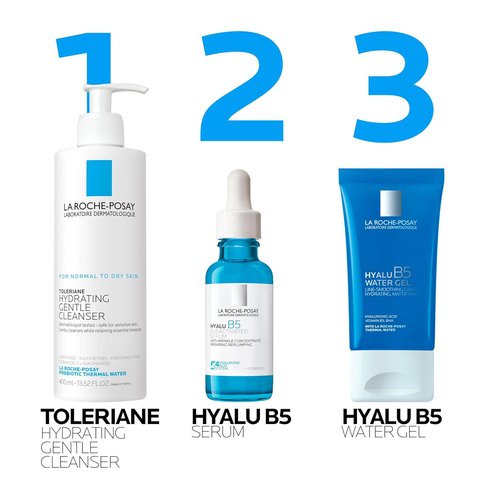 La Roche-Posay Hyalu B5 Water Gel Face Moisturizer - Hydrating & Lightweight Cream for All Skin Types | 1.35 fl oz