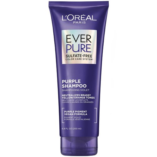 L’Oreal Paris Brass Toning Purple Shampoo - Sulfate Free for Blonde & Silver Hair | 6.8 Fl Oz