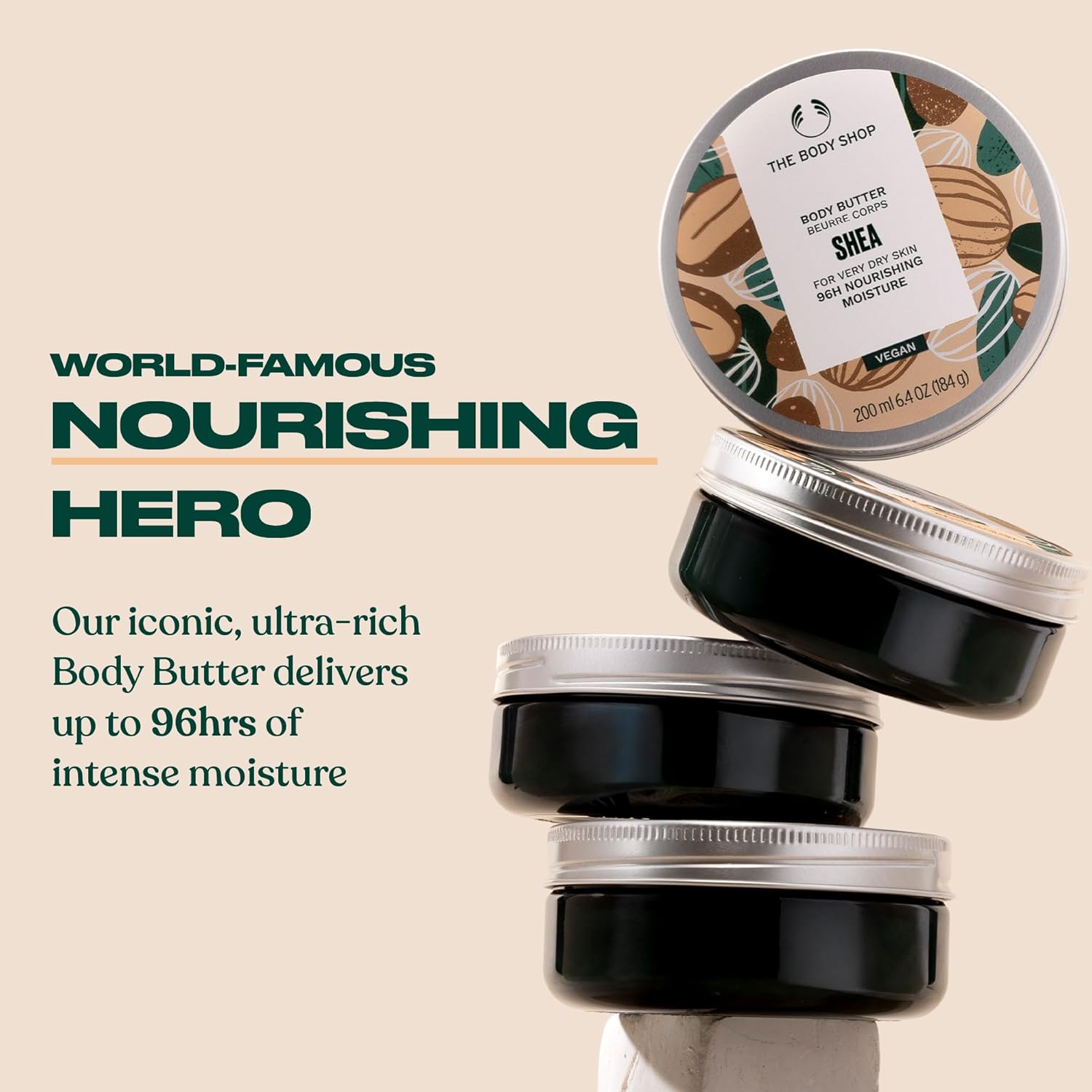 The Body Shop Nourish & Flourish Shea Body Care Gift Set - Vegan 5-Piece Collection for Ultimate Hydration