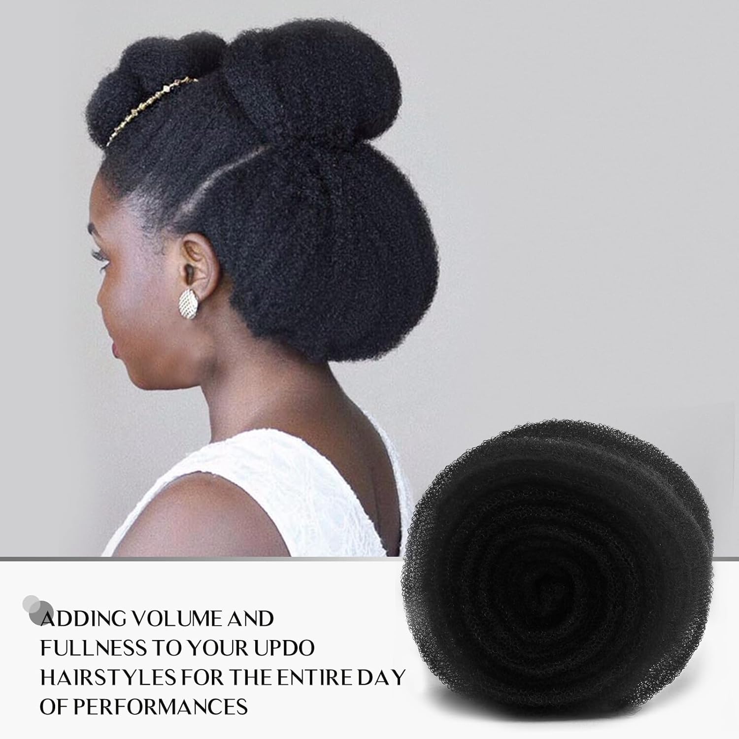 YGQQOY Hair Filler - Hair Padding & Hairpins for Stunning Updos | Black Volume Tool