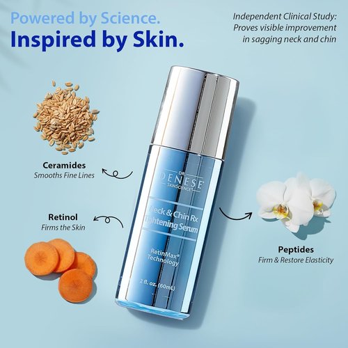 Dr. Denese Neck Firming Serum - Vitamin C & Peptide Roll-On 2 oz for Smooth, Radiant Skin | Enhances Elasticity & Hydration
