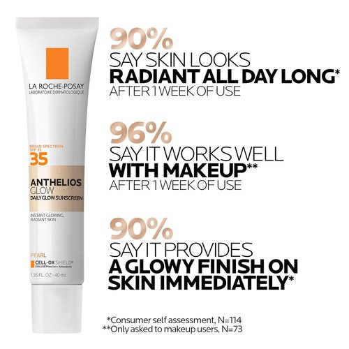 La Roche-Posay Anthelios Glow Tinted Sunscreen - SPF 35, Broad Spectrum, Lightweight Hydration for All Skin Types