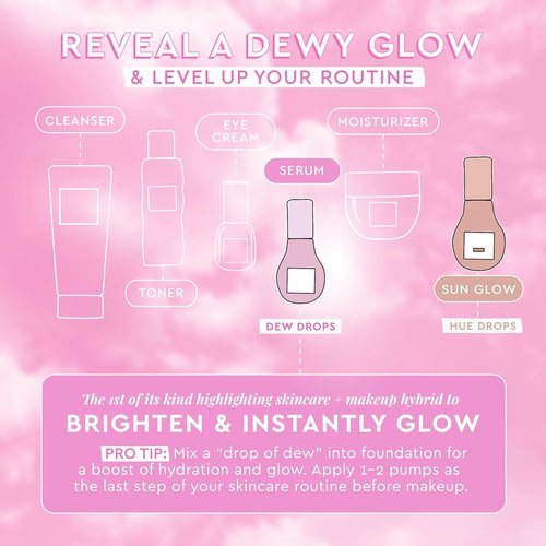 Glow Recipe Watermelon Niacinamide Dew Drops - Hydrating Face Serum & Primer | Travel Size (15ml)