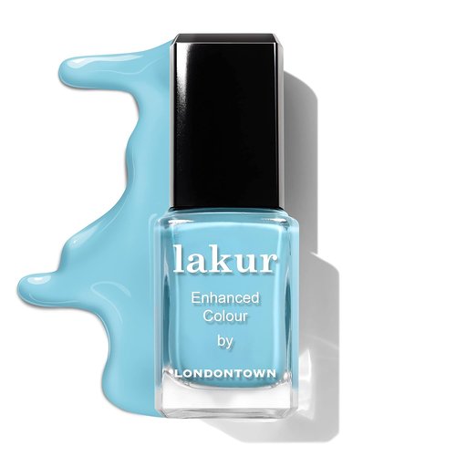 LONDONTOWN Lakur Nail Polish - Blue, Long-Lasting & Chip-Resistant | Non-Toxic Vegan Formula, 0.4 Fl Oz