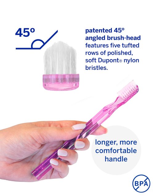 Supersmile New Generation 45° Patented Long Toothbrush Pink