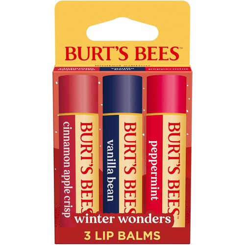 Burt's Bees Lip Balm Set - Natural Origin Lip Care with 3 Tubes | Perfect for Winter Hydration