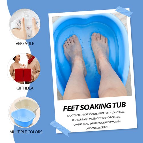 JOYMAY Foot Soaking Bath Basin, Soaking Tub, Large Basin, Feet Pedicure|Foot Massager, Ideal for Relaxation & Stress Relief - Perfect for Home & Spa Use (Blue)